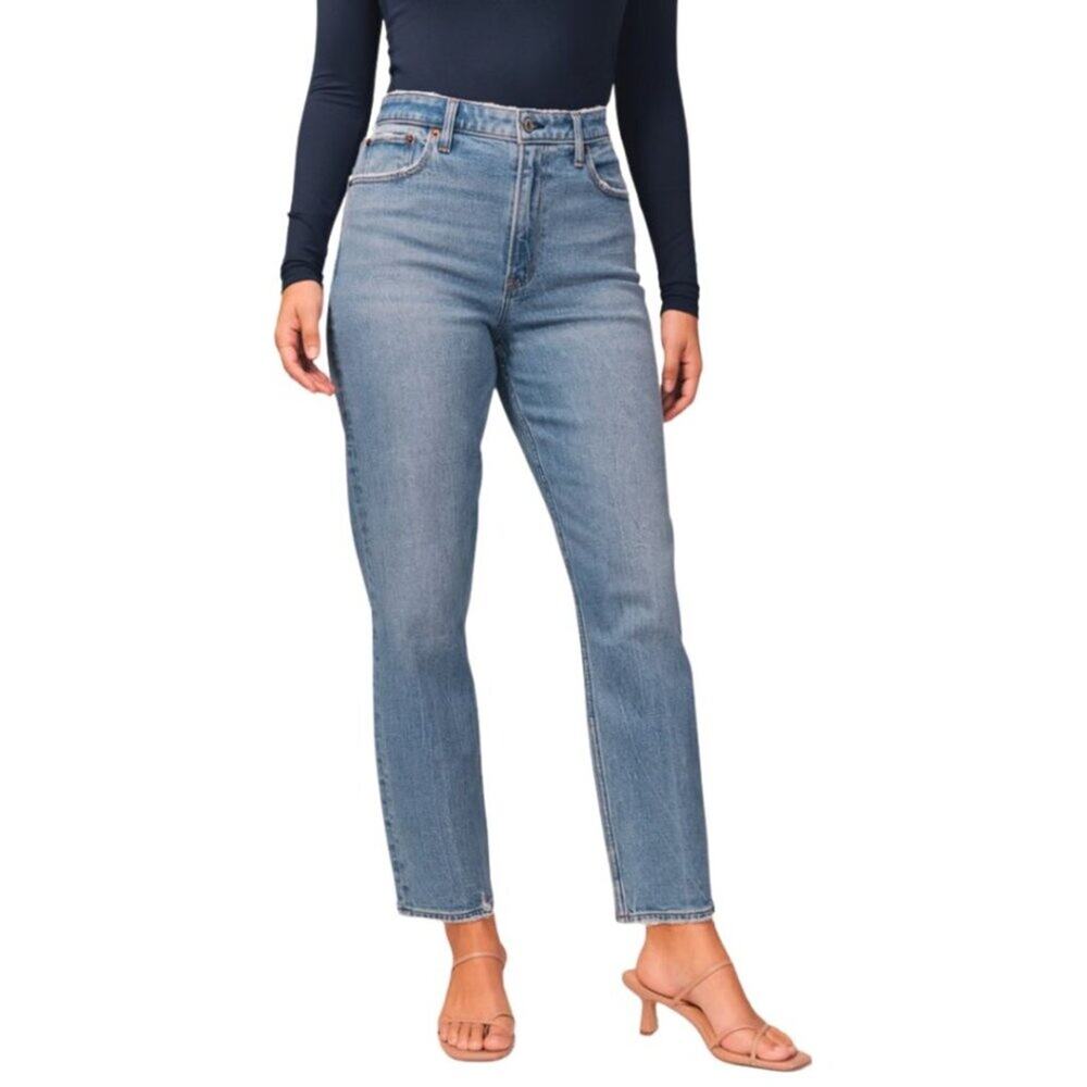 Abercrombie & Fitch Women's High Rise Jeans - Blue